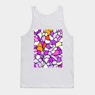 Purple Orange Pastel Abstract Art - Stained Glass Tank Top